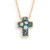 Navy Artful Cross Blessed Necklace