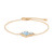 Hope Artful Cross Bracelet, White and Blue