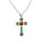 Dainty Cross Mulitcolor Necklace