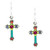 Dainty Cross Multicolor Earrings