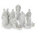 White Porcelain Nativity Set, 11 Pieces