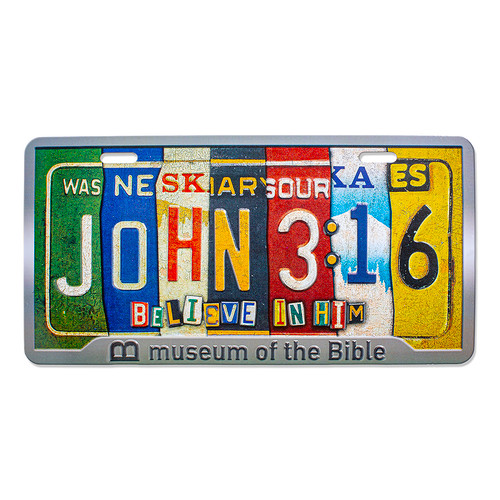 License Plate for Cars and Motorcycles - John 3:16 | Museum of the Bible