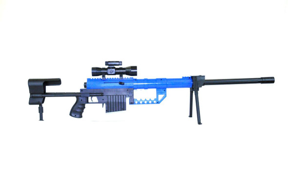 Galaxy G35 Spring Powered Sniper Rifle with scope & bipod in Blue
