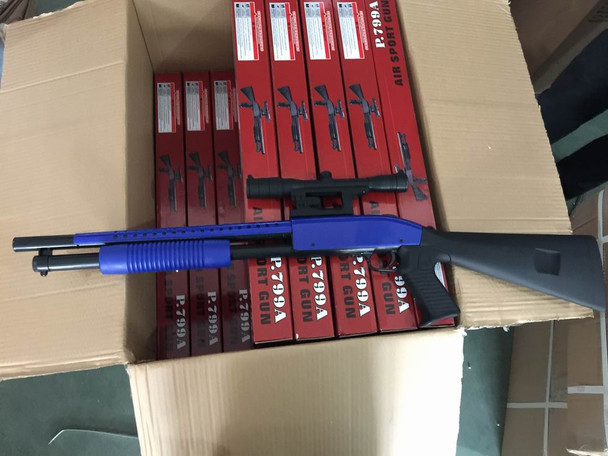 Cyma P799A Pump Action Shotgun with scope in blue/black