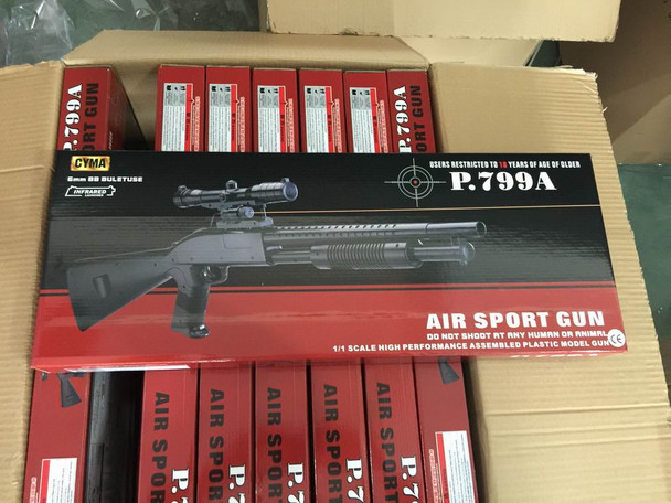 Cyma P799A Pump Action Shotgun with scope in box