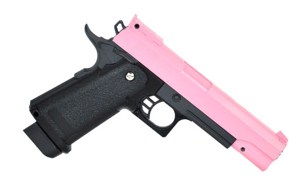 Galaxy G6 M1911 Full Metal Pistol BB Gun in Black and Pink