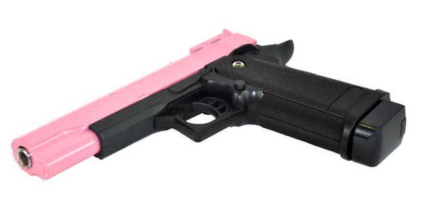 Galaxy G6 M1911 Full Metal Pistol BB Gun in Black and Pink