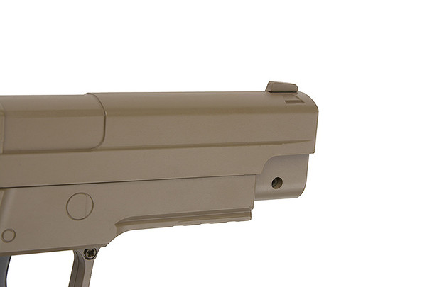 Galaxy G26D P226 Full Scale Metal pistol With Rail in Tan