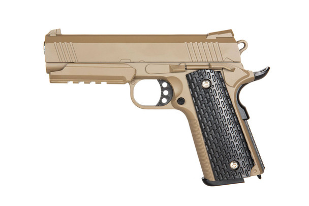 Galaxy G25 K Warrior Metal pistol With Rail in Tan