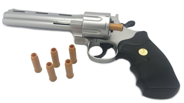 Galaxy G36 Revolver spring powered 6-inch barrel in Silver