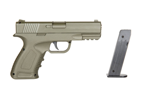 Galaxy G39 Full Scale Pistol in Full Metal in Green