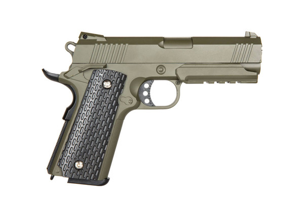 Galaxy G25 K Warrior Metal pistol With Rail in Olive Green