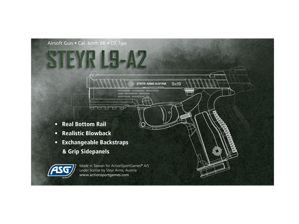 ASG Steyer L9-A2 CO2 Blow Back Pistol (19814)