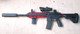 Gel Ball Blaster M416K Full Auto Rechargeable in Red & Black