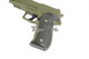 Galaxy G26D Metal pistol With Rail in Olive Green