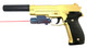 Galaxy G26A P226 Metal Pistol inc Laser Sight & Silencer in Gold
