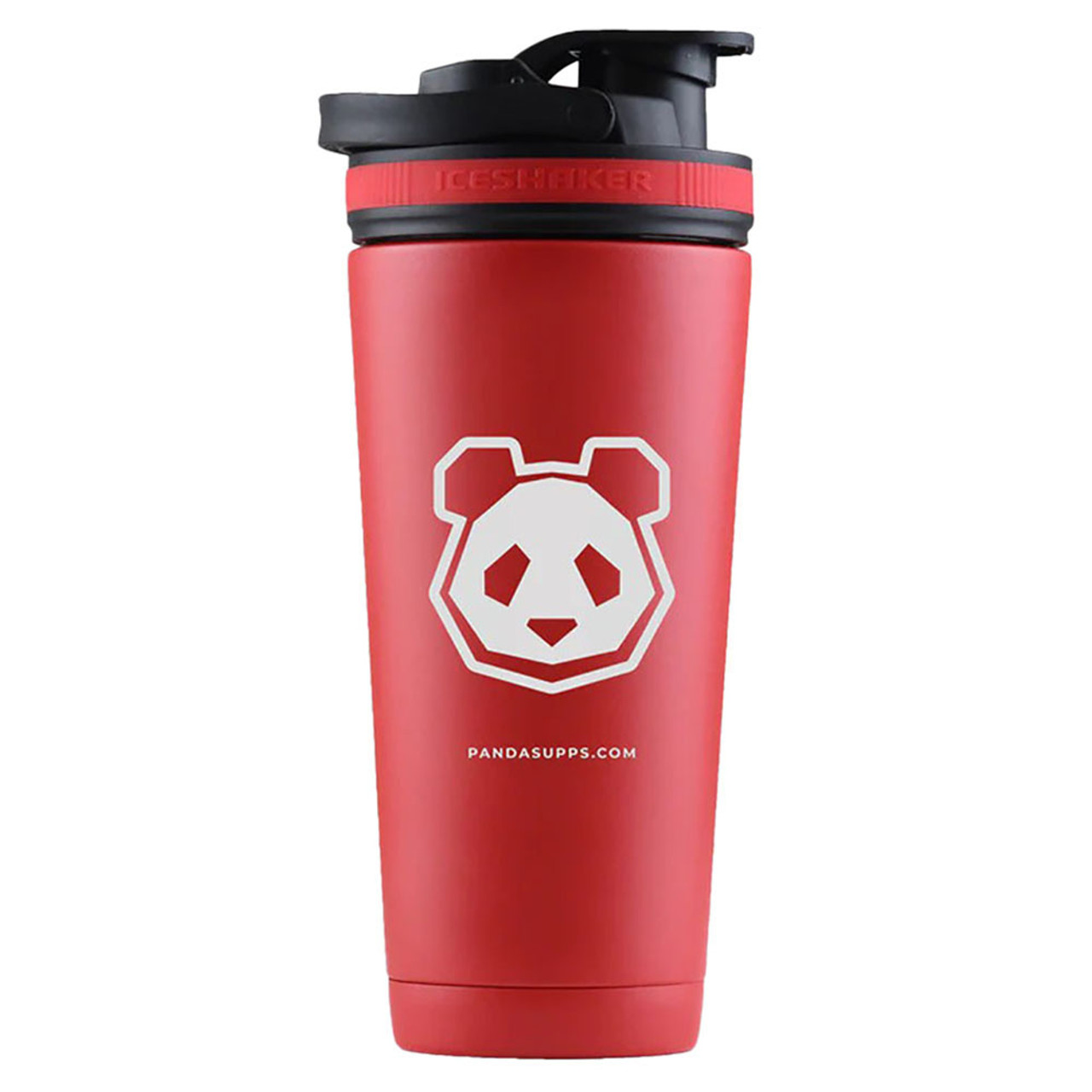 Black Stainless Steel Insulated Ice Shaker - Panda Logo