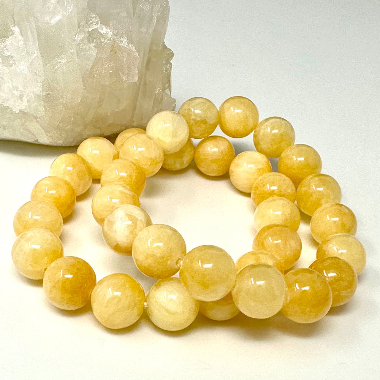 8mm Yellow Jade beads – Bead On Bond