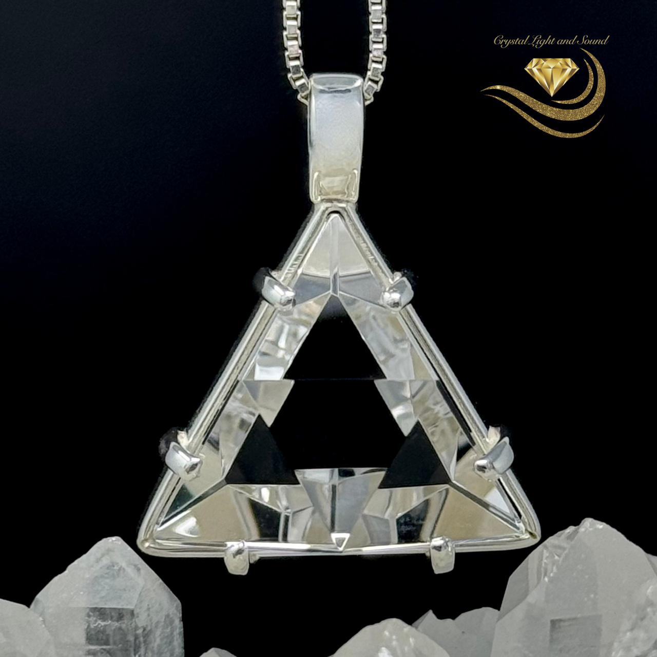 Lemurian Clear Quartz Vogel Crystal Star of David, Small