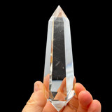 Brazilian Clear Quartz  Wand Generator with Angel Hair Rutile- 6 Facets-125g