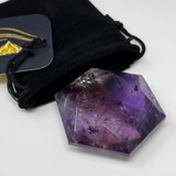 Amethyst Quartz Hexagram Pocket Stone - 80+g Amethyst Quartz Hexagram Pocket Stone - 80+g