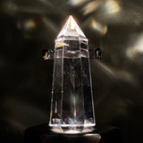 Vogel Wand with Blue Ray Needles and Floating Crystals, 6 Facets (125 Grams)