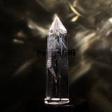Vogel Wand with Blue Rays and Angel Hair Rutile, 6 Facets (143 Grams)