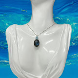 Labradorite with Blue Topaz Pendant
