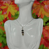 Trio Tourmaline Freeform Pendant Set in Sterling Silver