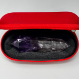 Amethyst Vogel Crystal Wand with Rainbows ~ 6 Facets (150+g)