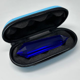 Siberian Blue Quartz Vogel Crystal Wand Generator, 12 Facets, 120+g