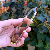 Natural Brazilian Citrine Crystal Vogel Wand 6 Facets (120+g)