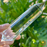 Beautiful Clear Quartz Vogel Wand - 13 Facets - 171 Grams