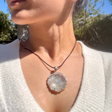 NEW! 8-sided Aquamarine Pendant set in 14k Gold and Silver