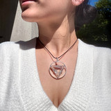Triangle Vortex Pendant in Lemurian Quartz w/ Sterling Silver Circle