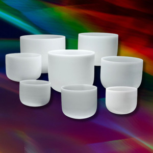 Crystal Singing Bowls Chakra 7 Set 432 Hz 8"-14" Crystal Singing Bowls Chakra 7 Set 432 Hz 8"-14"