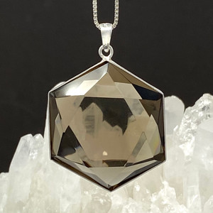 Natural Smoky Quartz Crystal Hexagram Pendant Natural Smoky Quartz Crystal Hexagram Pendant