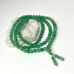 Natural Aventurine Quartz Mala - 108 Beads Natural Aventurine Quartz Mala - 108 Beads