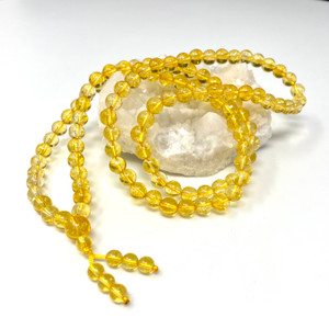 Natural Citrine Quartz Mala - 108 Beads Natural Citrine Quartz Mala - 108 Beads