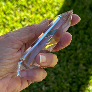 Phantom Brazilian Clear Quartz  Vogel Crystal  Wand  - 6 Facets -120+grams