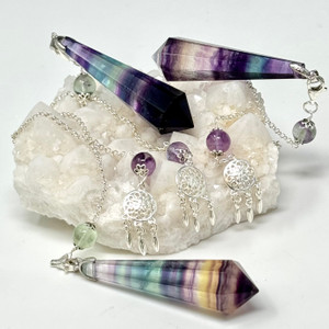 Rainbow Fluorite Pendulum Rainbow Fluorite Pendulum