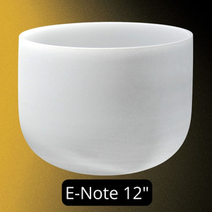 Perfect Pitch 432 Hz Frosted Crystal Singing Bowl E-Note 12"
