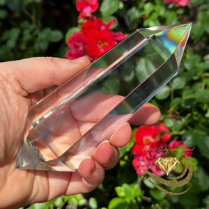 Natural Brazilian Clear Quartz Vogel-Eredyon© Wand - 6 Facets (331g) Natural Brazilian Clear Quartz Vogel-Eredyon© Wand - 6 Facets (331g)