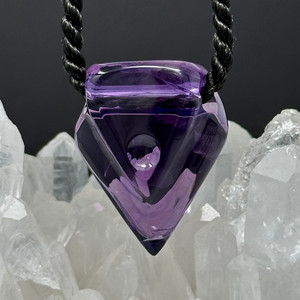 Rwandan Amethyst Pendant Crafted by Lawrence Stoller