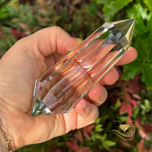 Brazilian Clear Quartz Vogel Crystal Wand - 12 Facets - 200+ Grams Brazilian Clear Quartz Vogel Crystal Wand - 12 Facets - 200+ Grams