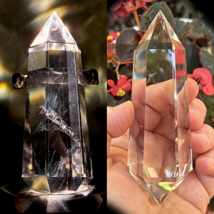 Vogel Wand with Natural Inclusions, 6 Facets (166 Grams) Vogel Wand with Natural Inclusions, 6 Facets (166 Grams)