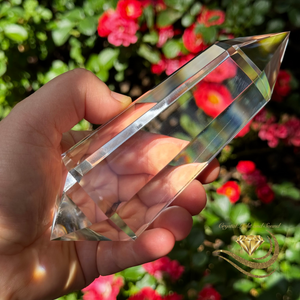 Phantom Brazilian Clear Quartz Vogel-Eredyon© Wand - 6 Facets (350g) Phantom Brazilian Clear Quartz Vogel-Eredyon© Wand - 6 Facets (350g)