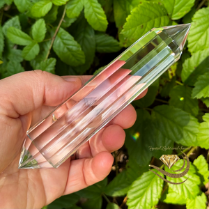 Brazilian Clear Quartz Vogel Crystal Wand ~ 12 Facets -140g Brazilian Clear Quartz Vogel Crystal Wand ~ 12 Facets -140g