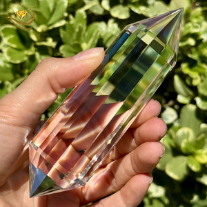 Brazilian Clear Quartz Vogel Wand - 13 Facets - 234g Brazilian Clear Quartz Vogel Wand - 13 Facets - 234g