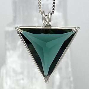 Siberian Green Quartz Angelic Star Crystal Pendant Set in Silver Siberian Green Quartz Angelic Star Crystal Pendant Set in Silver